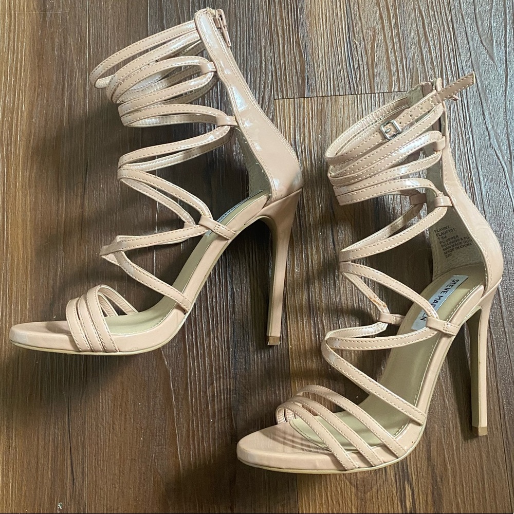 Steve Madden Tan Cream High-Heeled Sandals